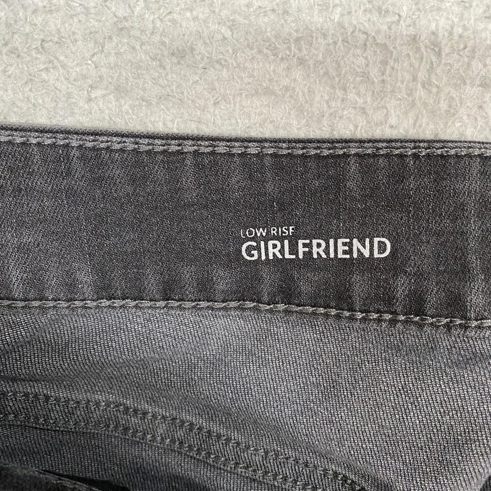 Lane Bryant Low Rise Girlfriend‎ Jeans Womens 18 Charcoal Distressed Sequin Crop